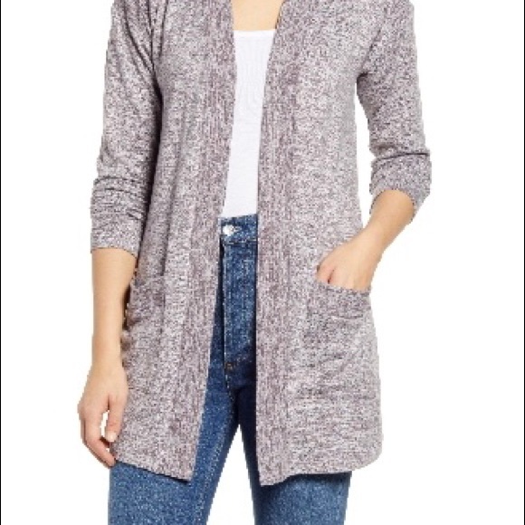 bobeau open front cardigan